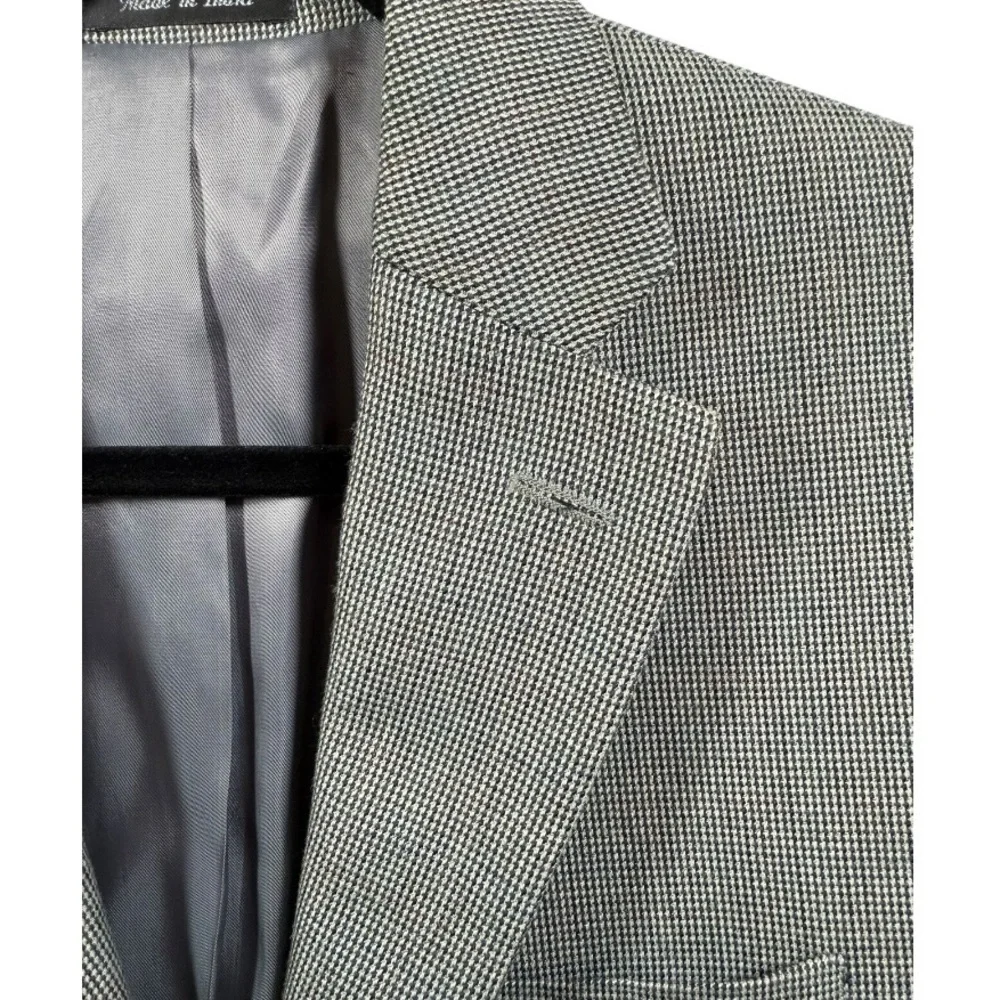 Lauren Ralph Lauren Men's 2 Button Blazer Gray Houndstooth‎ 40R